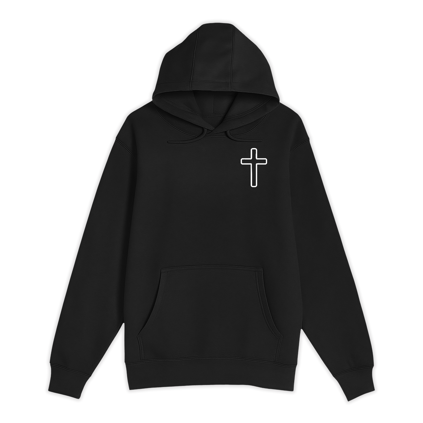 Unisex Small Black Pullover Hooded Sweatshirt