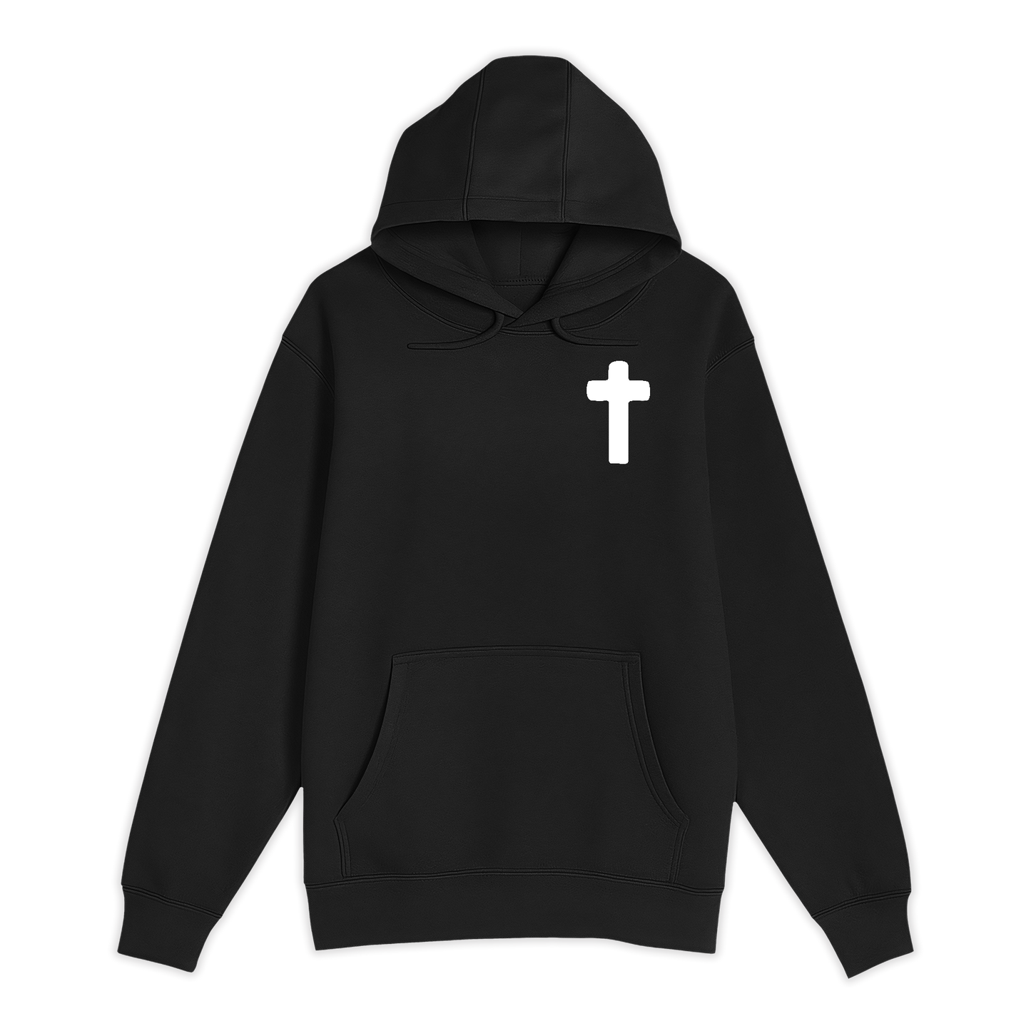 Unisex Small Black Pullover Hooded Sweatshirt