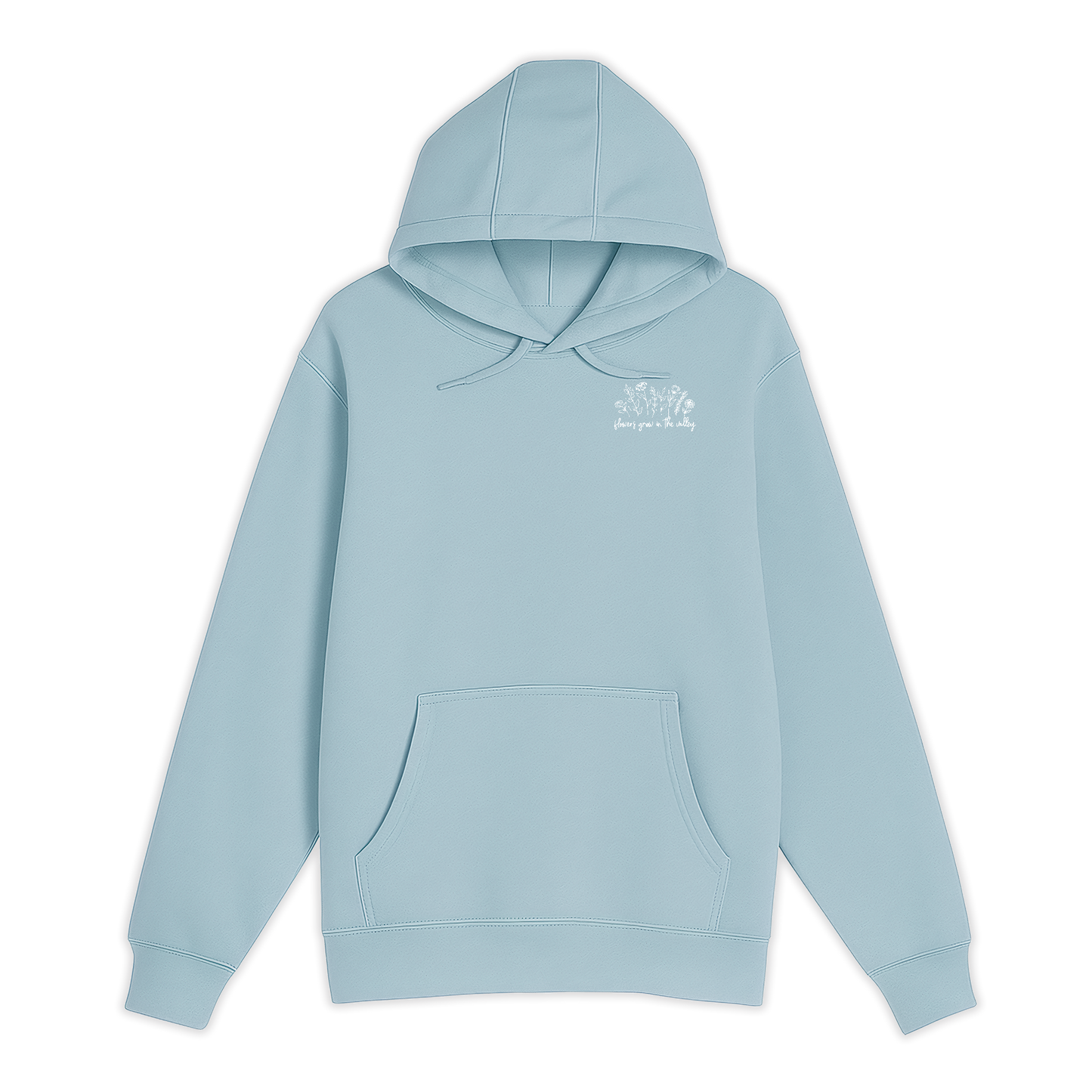 Unisex Small Blue Mist Pullover Hooded Sweatshirt
