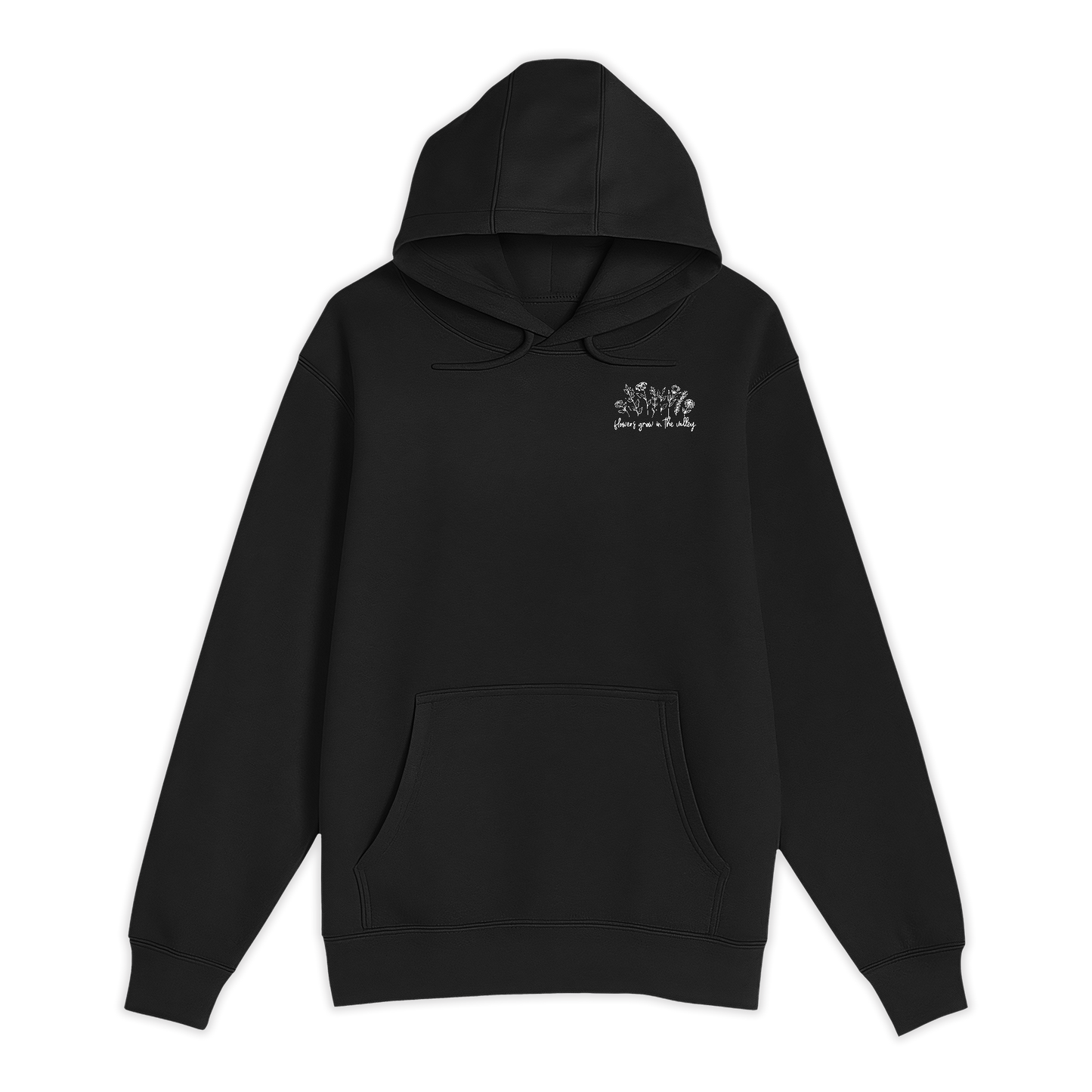 Unisex Small Black Pullover Hooded Sweatshirt