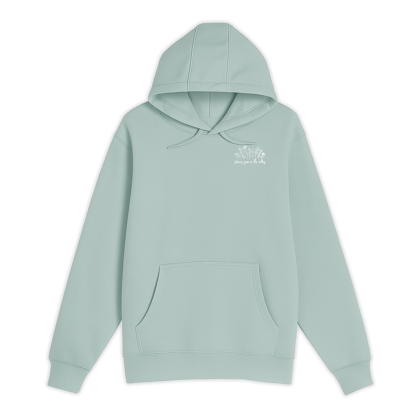 Unisex Small Green Pullover Hooded Sweatshirt