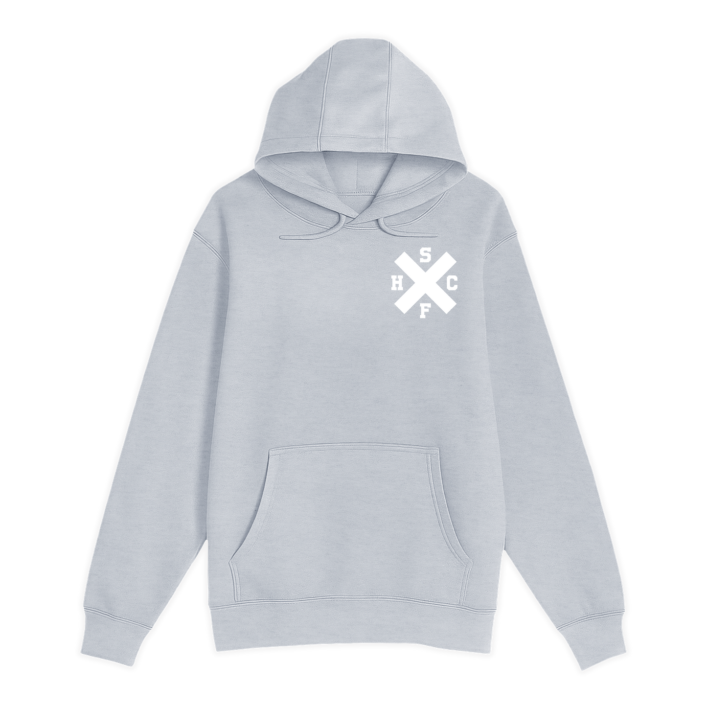 Unisex Small Heather Gray Pullover Hooded Sweatshirt