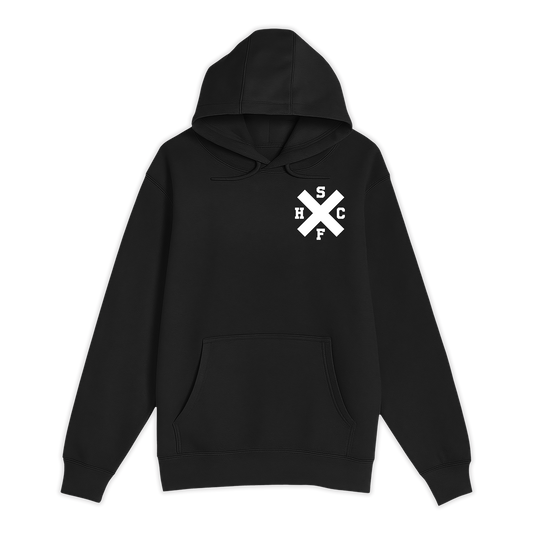 Unisex Small Black Pullover Hooded Sweatshirt