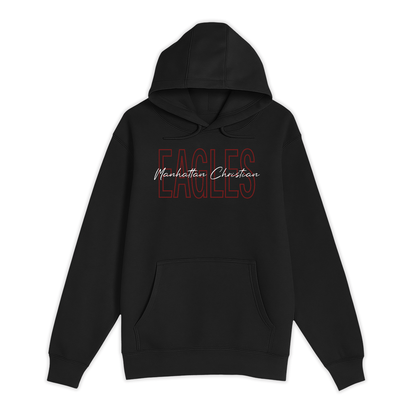Unisex Small Black Pullover Hooded Sweatshirt