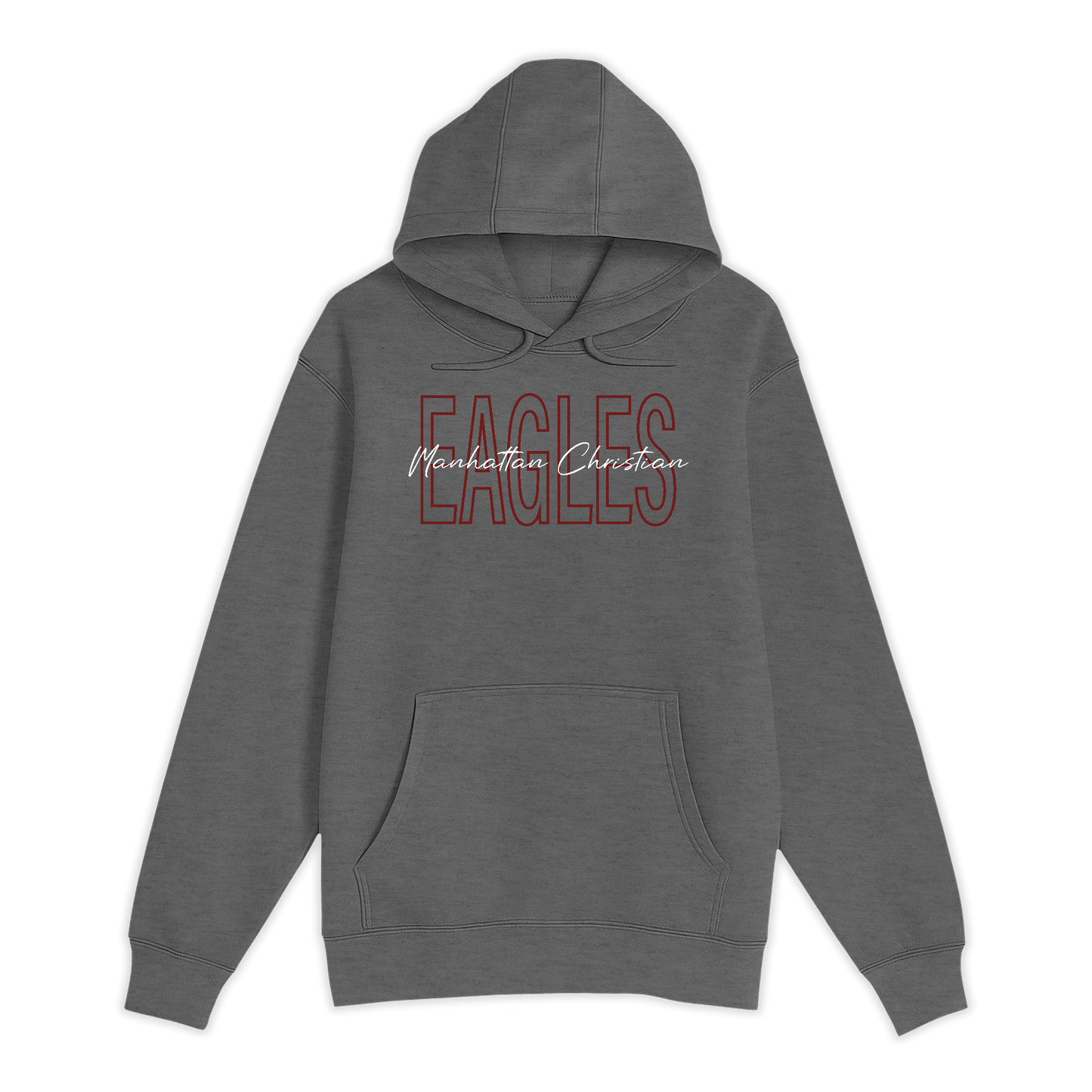 Unisex Small Charcoal Heather Pullover Hooded Sweatshirt