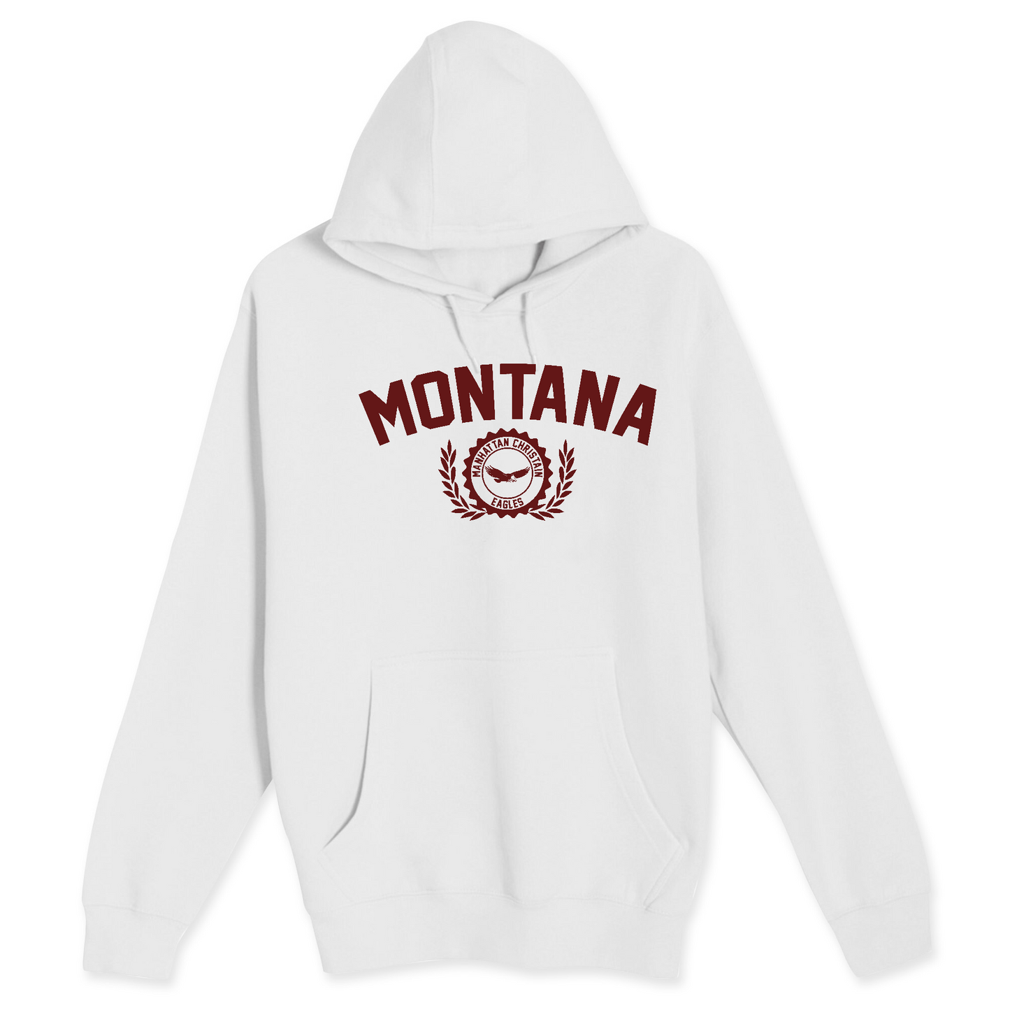 Unisex Small White Pullover Hooded Sweatshirt