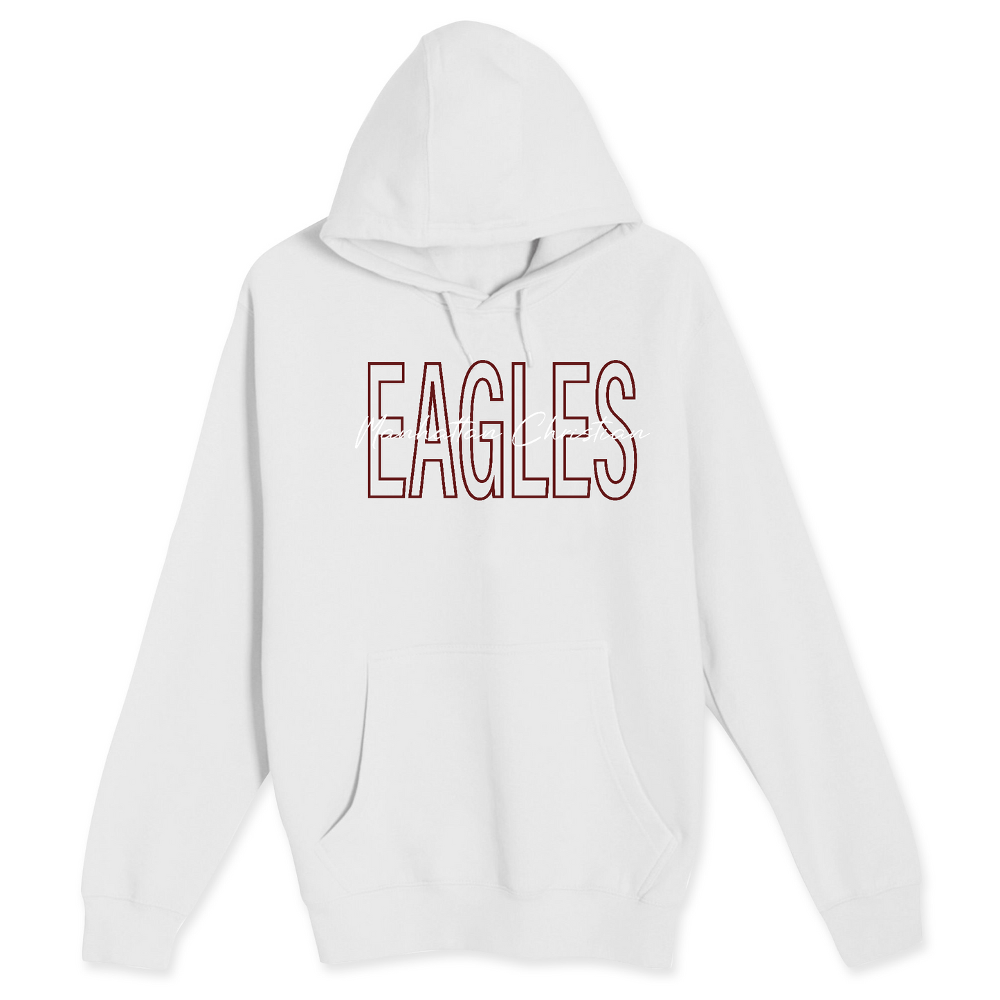 Unisex Small White Pullover Hooded Sweatshirt