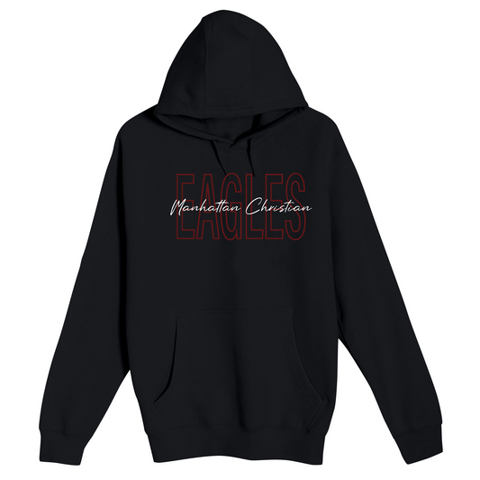 Unisex Small Black Pullover Hooded Sweatshirt