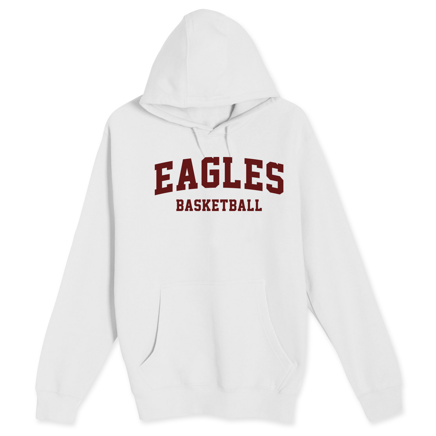 Unisex Small White Pullover Hooded Sweatshirt