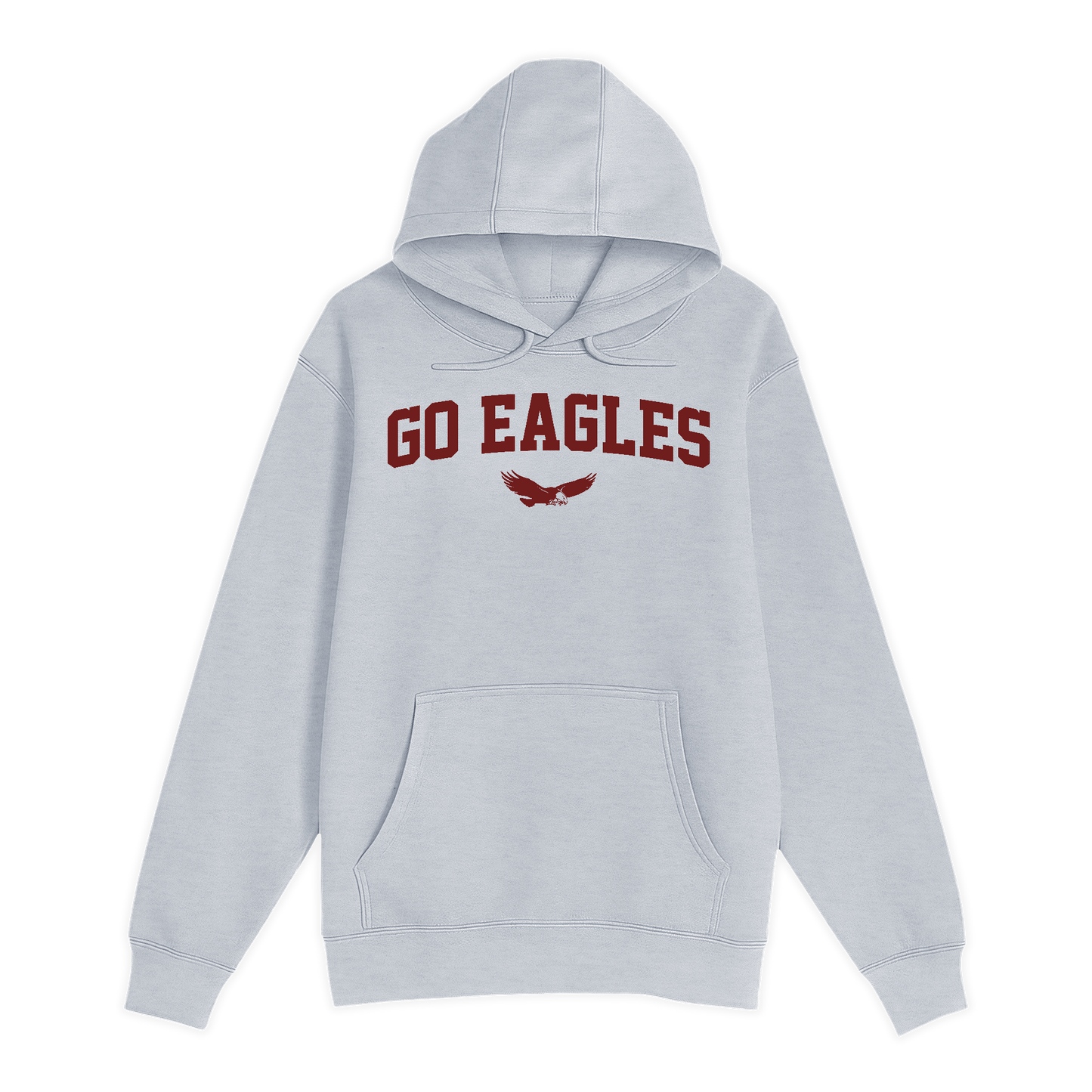 Unisex Small Heather Gray Pullover Hooded Sweatshirt