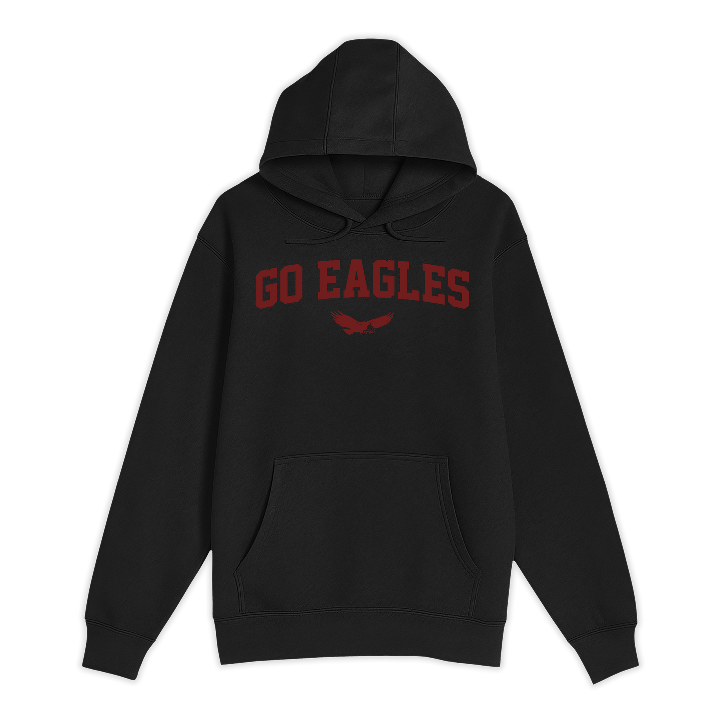 Unisex Small Black Pullover Hooded Sweatshirt