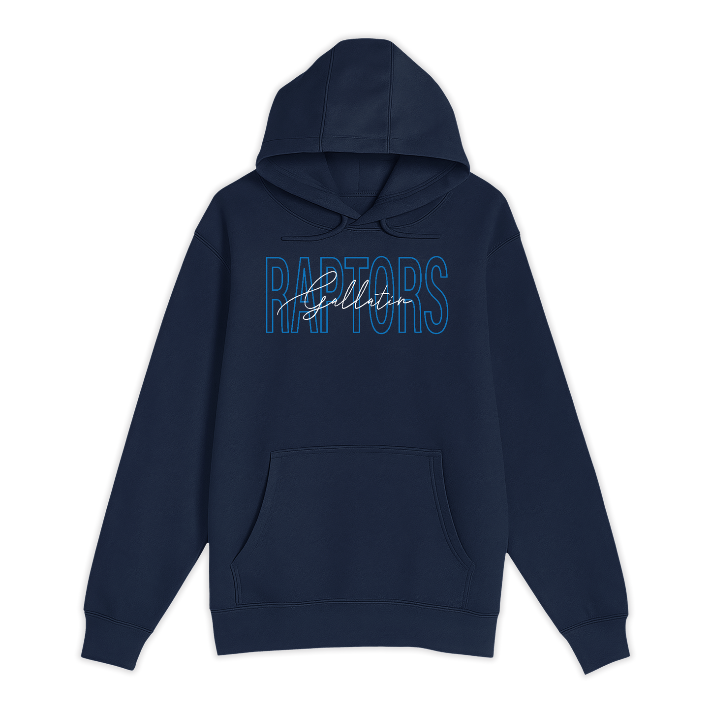 Unisex Small Navy Pullover Hooded Sweatshirt