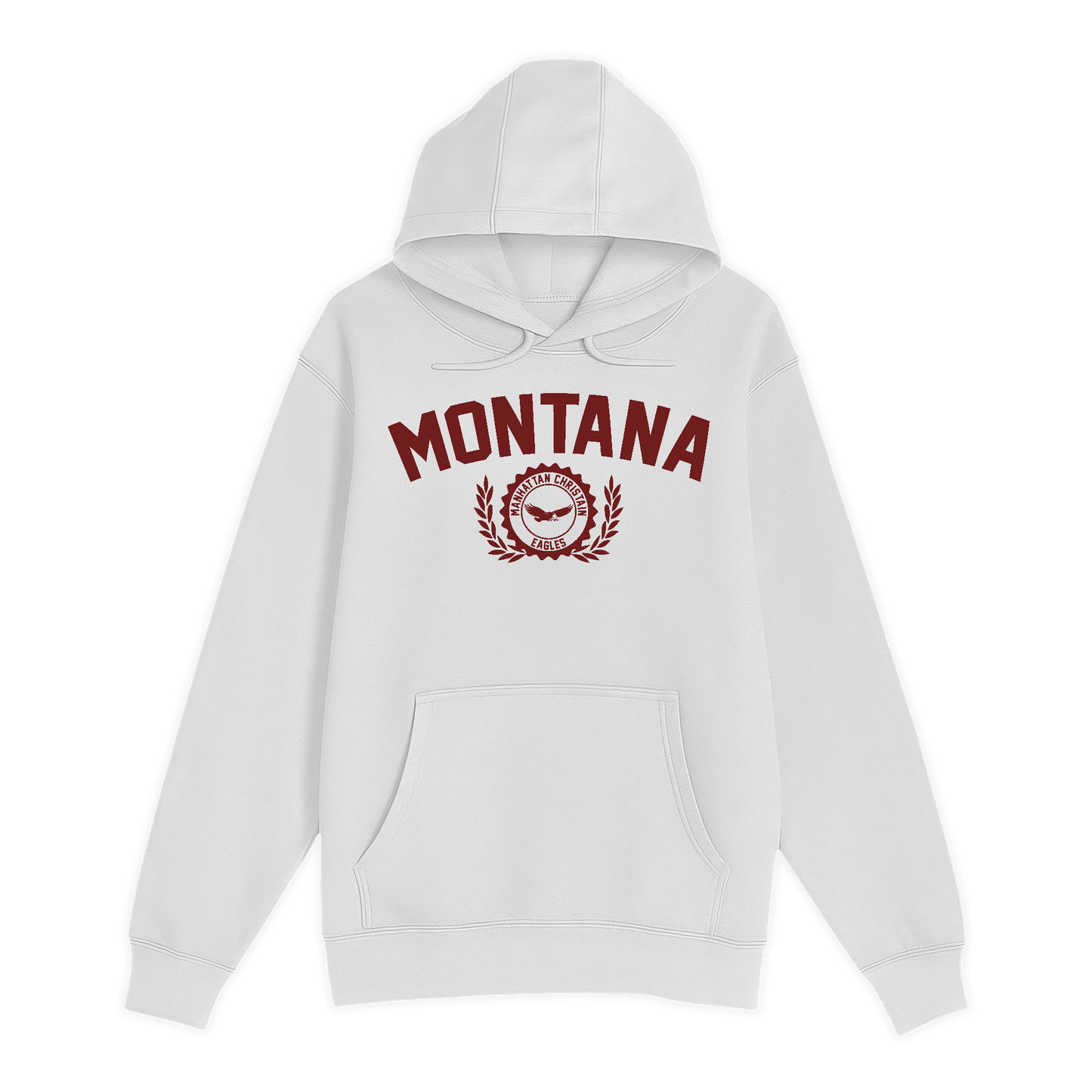 Unisex Small White Pullover Hooded Sweatshirt