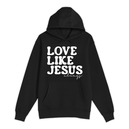 Unisex Small Black Pullover Hooded Sweatshirt