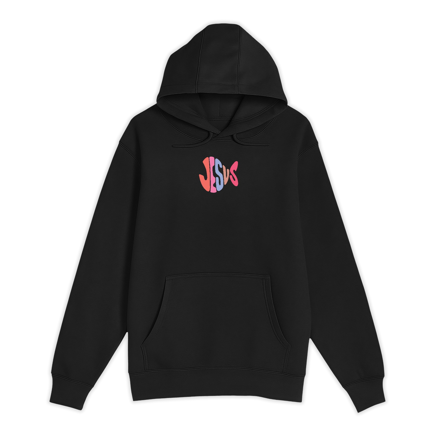 Unisex Small Black Pullover Hooded Sweatshirt