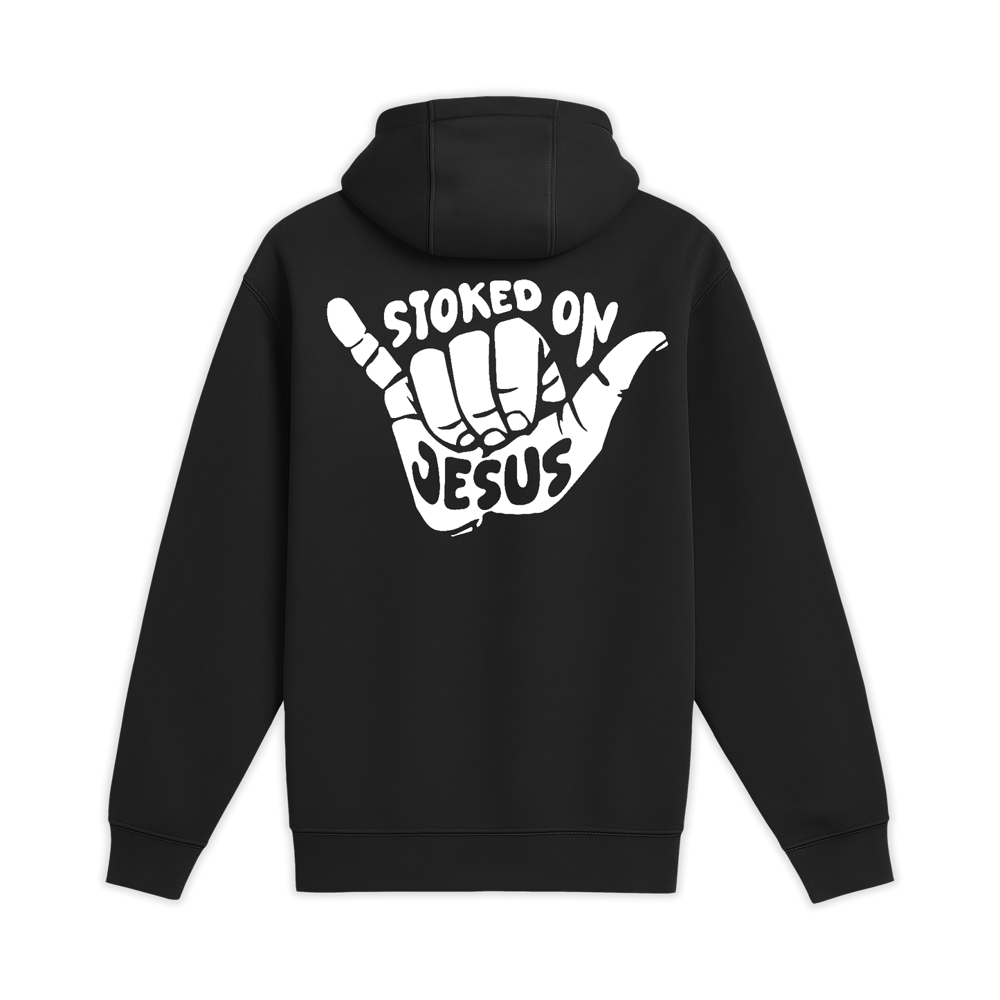 Unisex Medium Black Pullover Hooded Sweatshirt