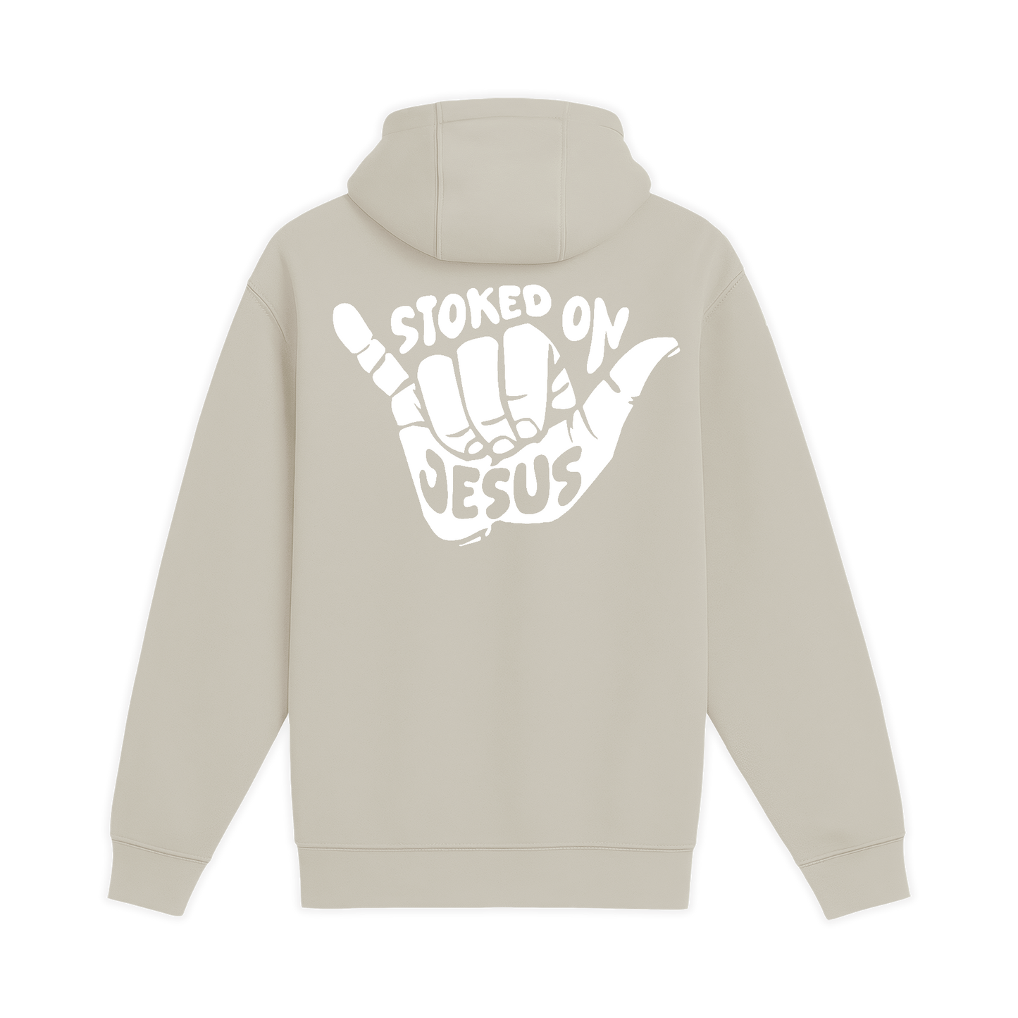 Unisex Medium Natural Pullover Hooded Sweatshirt