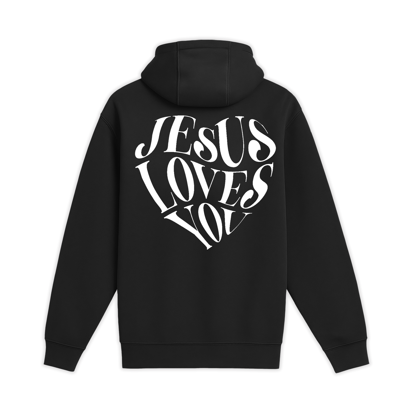 Unisex Medium Black Pullover Hooded Sweatshirt