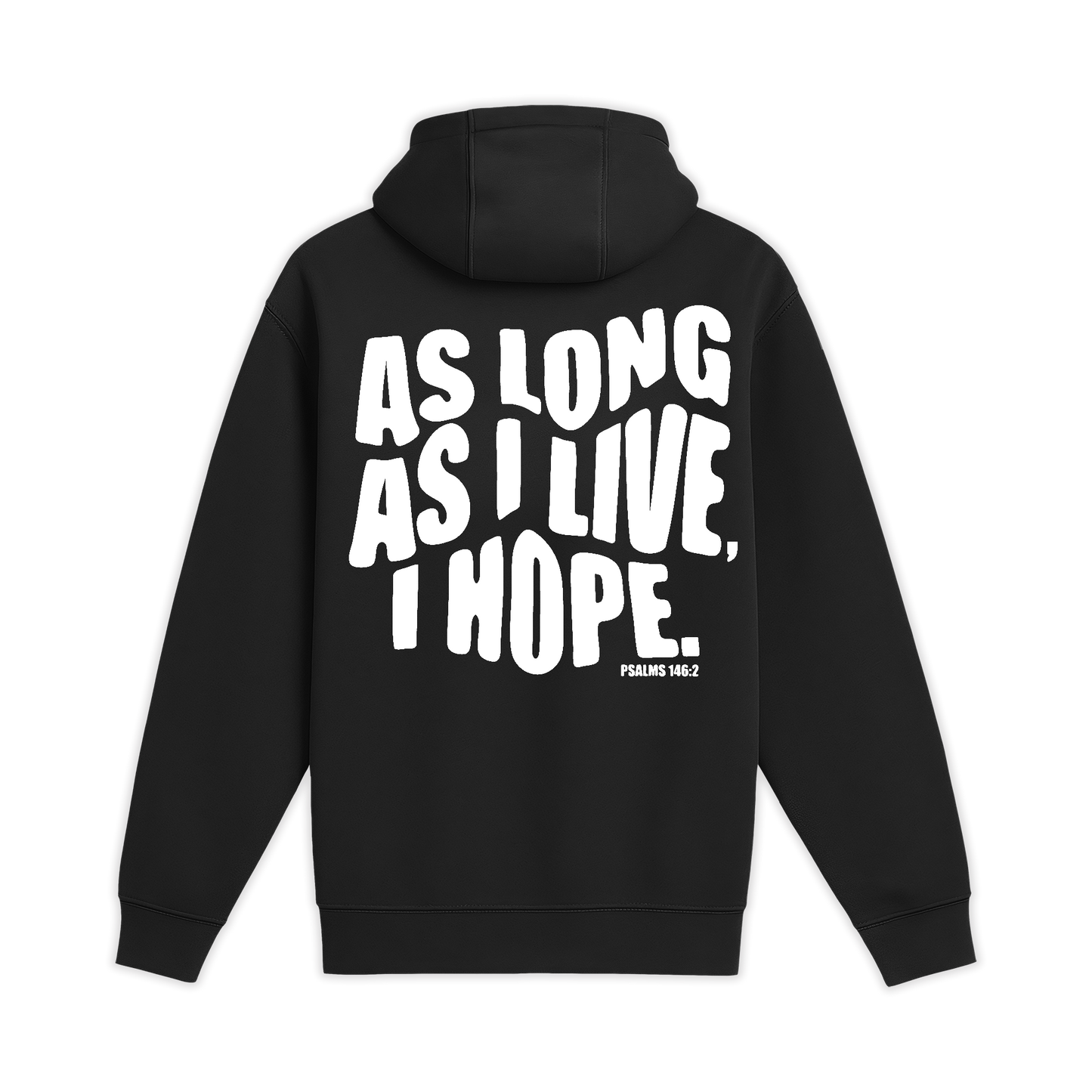 Unisex Medium Black Pullover Hooded Sweatshirt