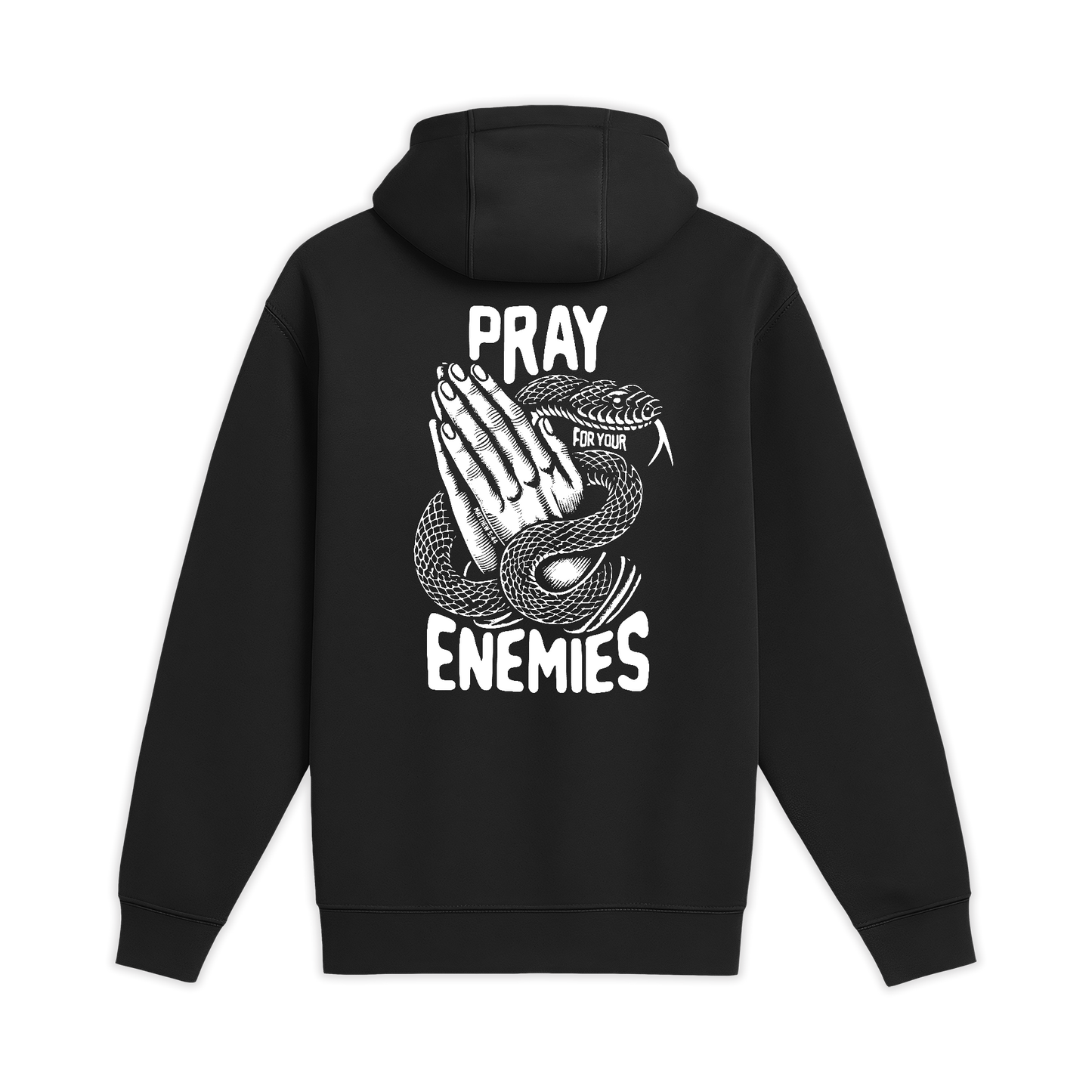 Unisex Medium Black Pullover Hooded Sweatshirt