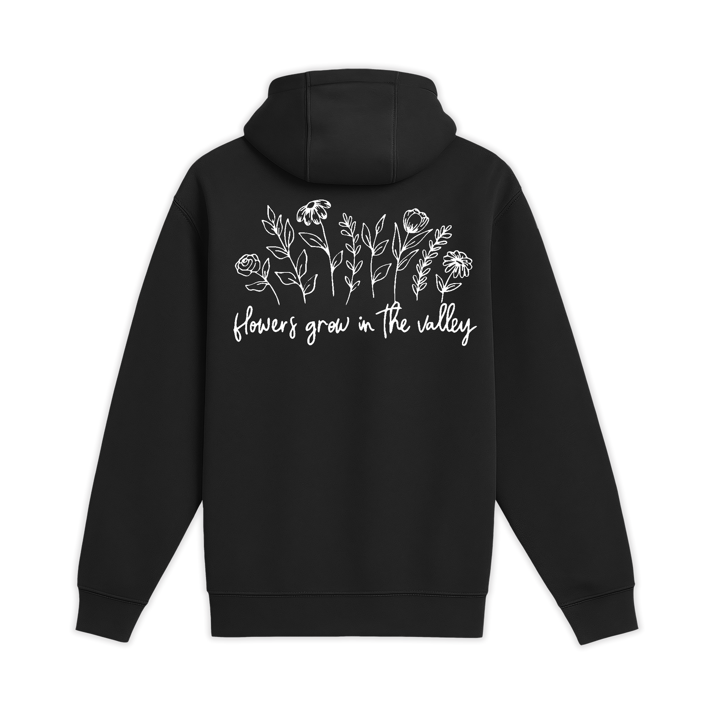 Unisex Medium Black Pullover Hooded Sweatshirt