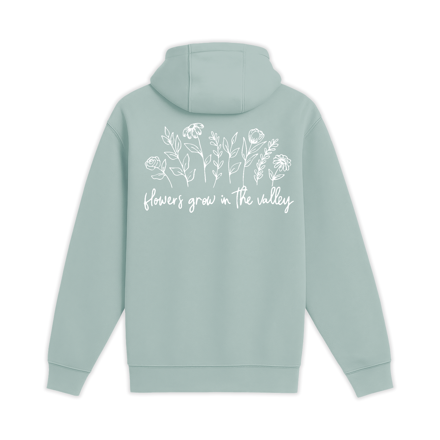 Unisex Medium Green Pullover Hooded Sweatshirt