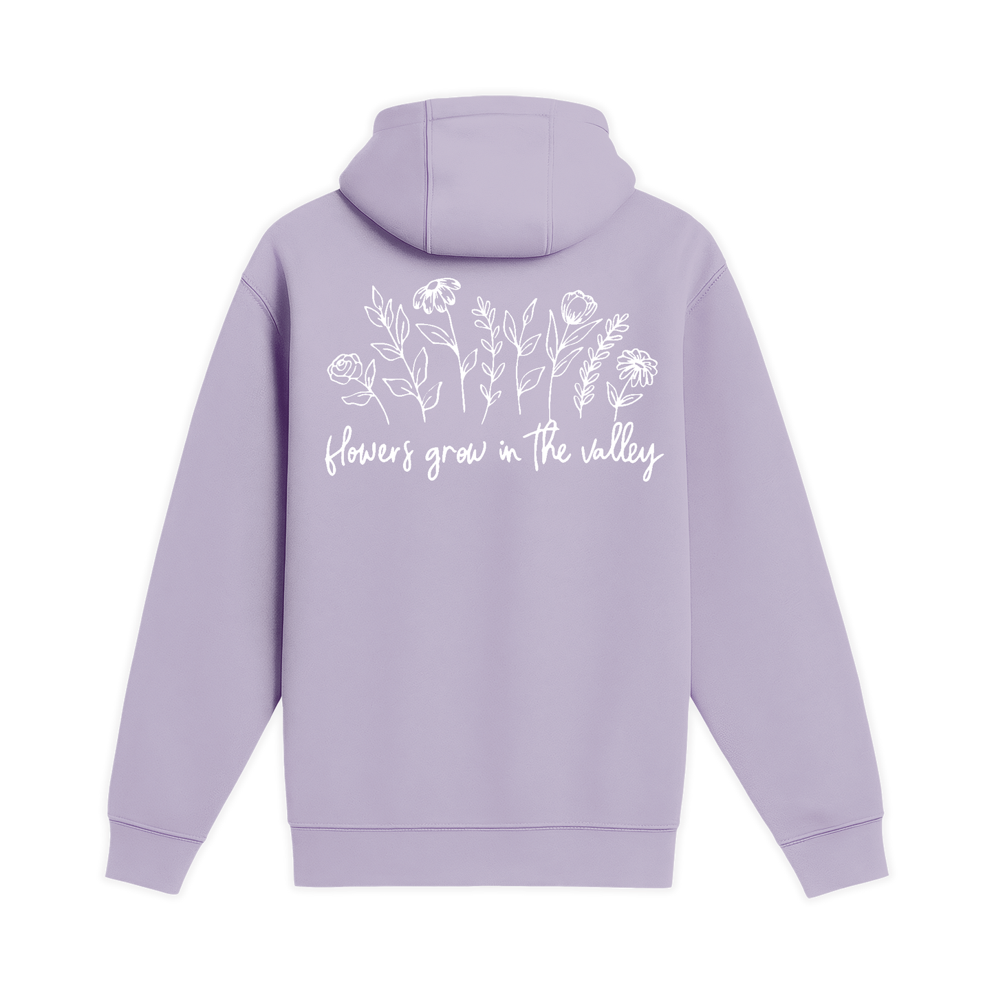 Unisex Medium Lilac Pullover Hooded Sweatshirt
