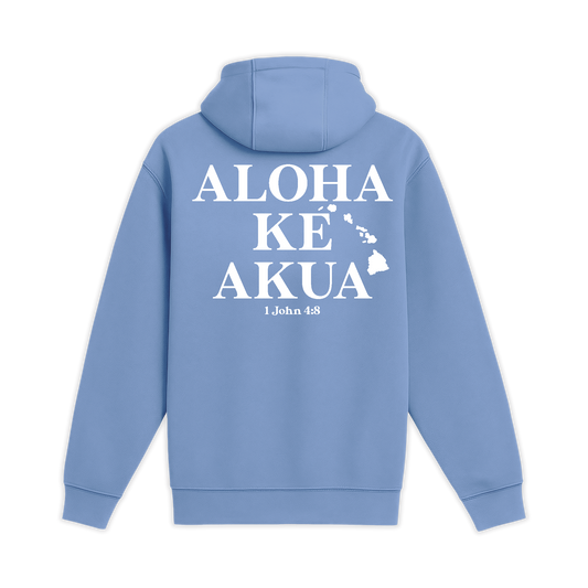 Unisex Medium Colony Blue Pullover Hooded Sweatshirt