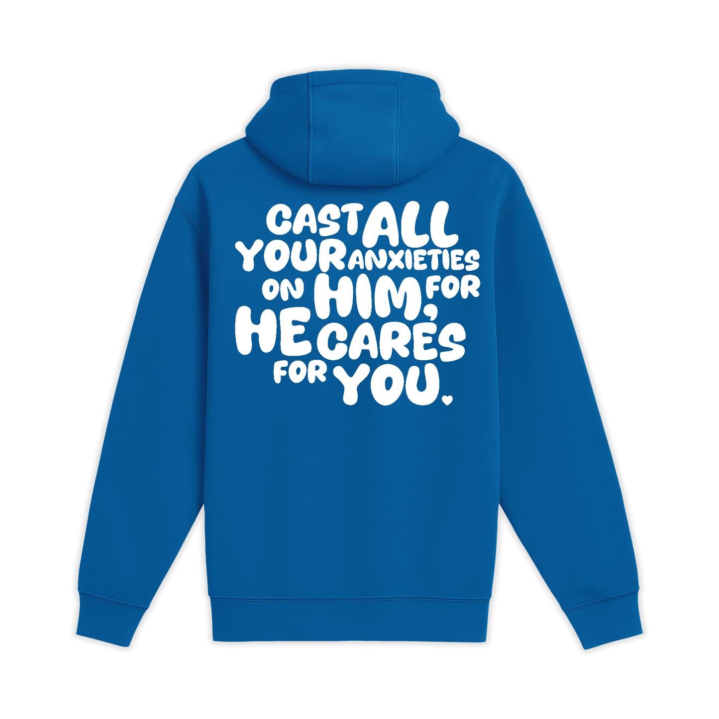 Unisex Medium True Royal Pullover Hooded Sweatshirt