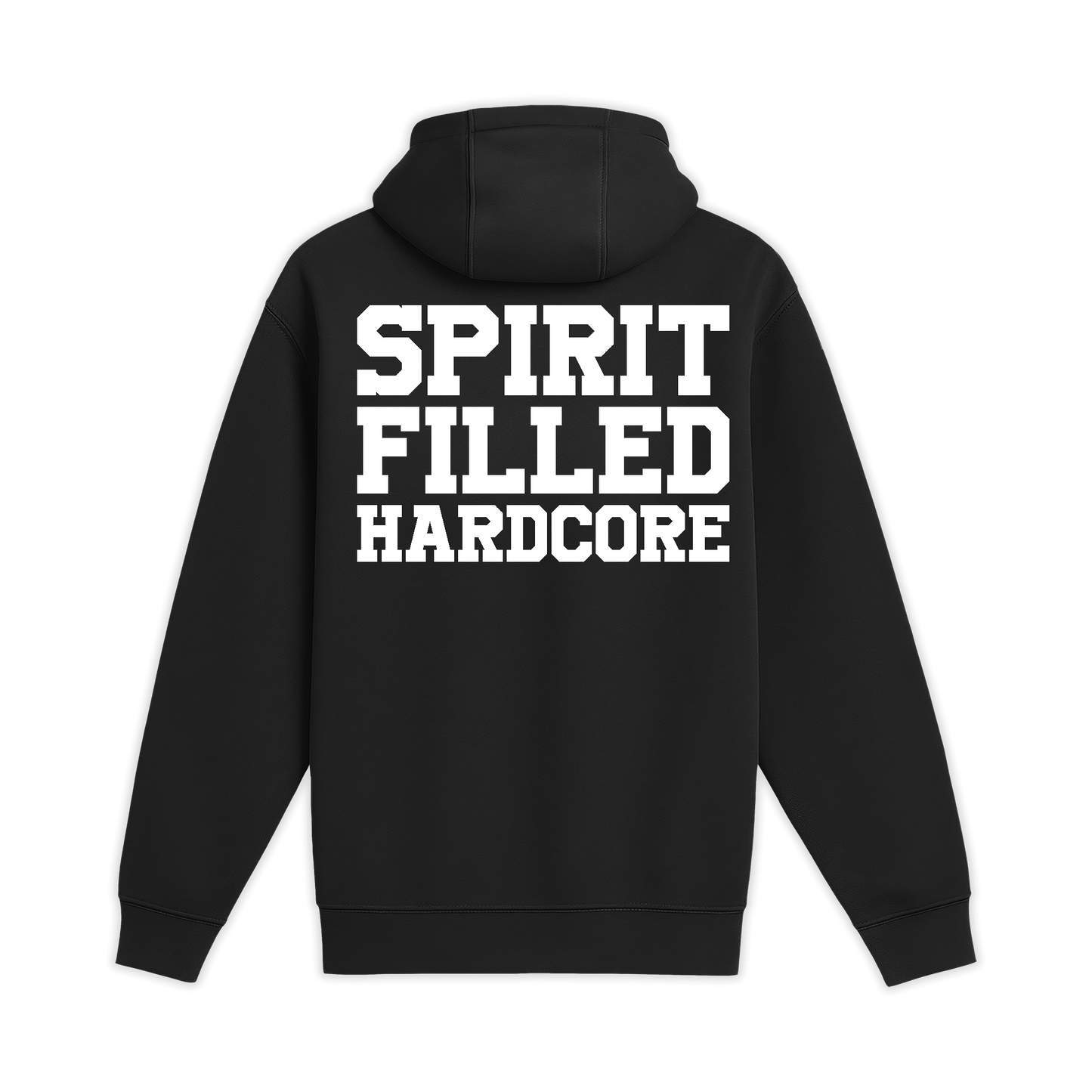 Unisex Medium Black Pullover Hooded Sweatshirt
