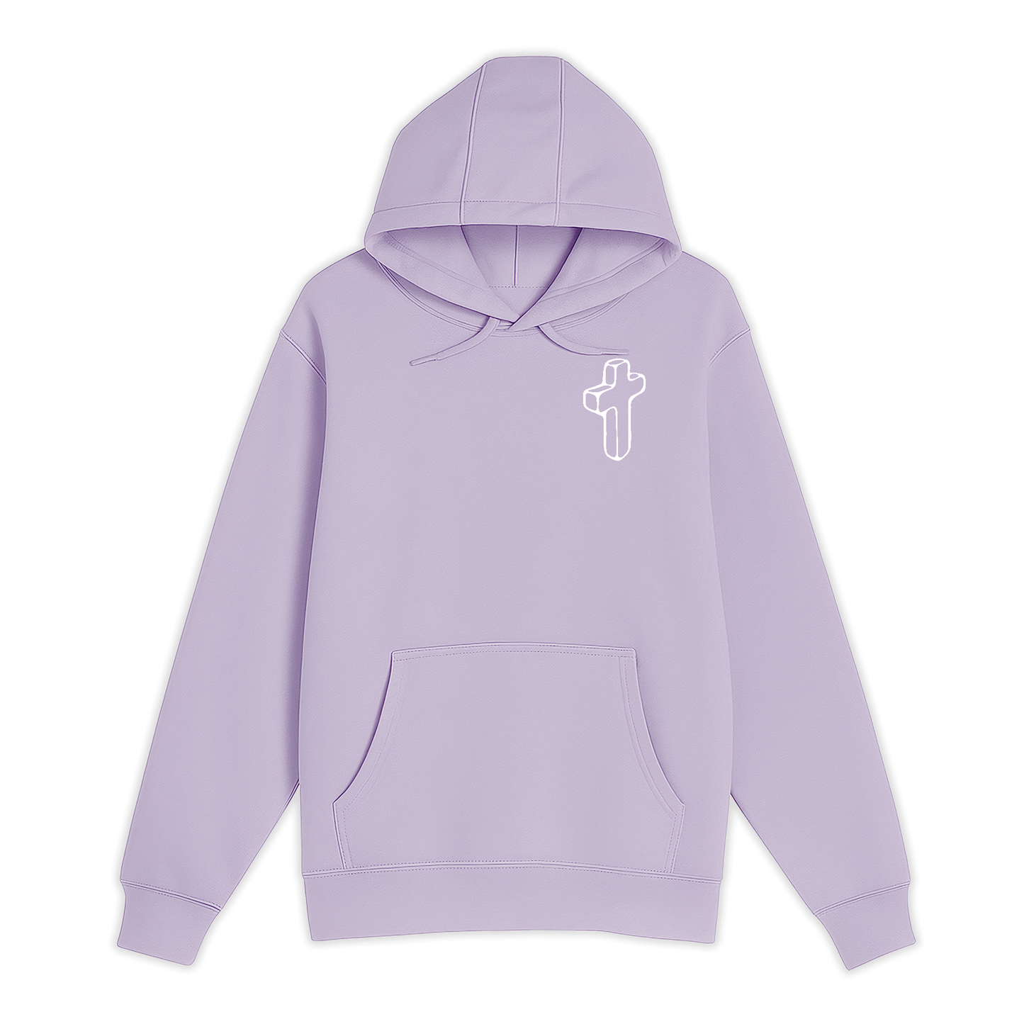Unisex Small Lilac Pullover Hooded Sweatshirt