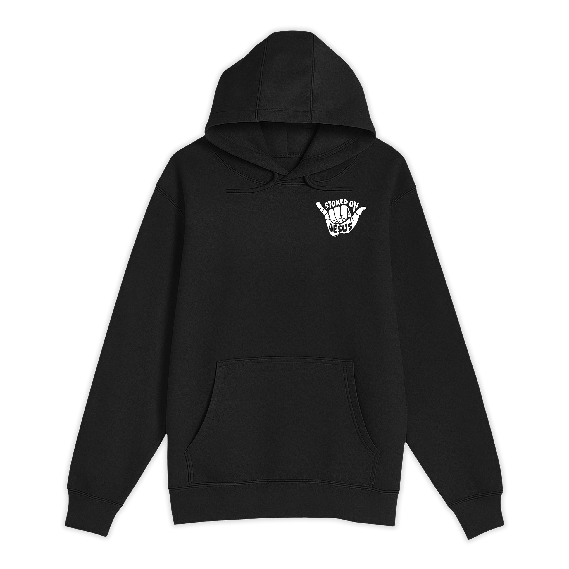 Unisex Small Black Pullover Hooded Sweatshirt
