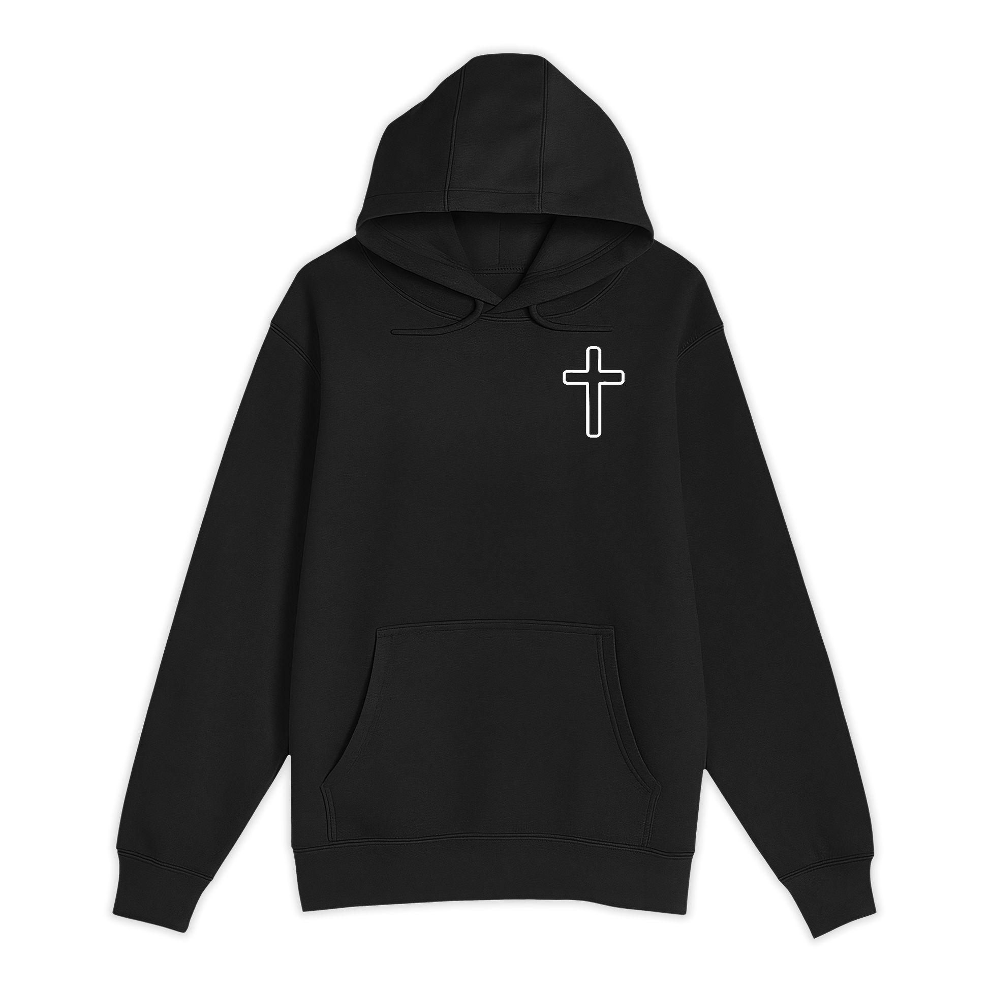 Unisex Small Black Pullover Hooded Sweatshirt