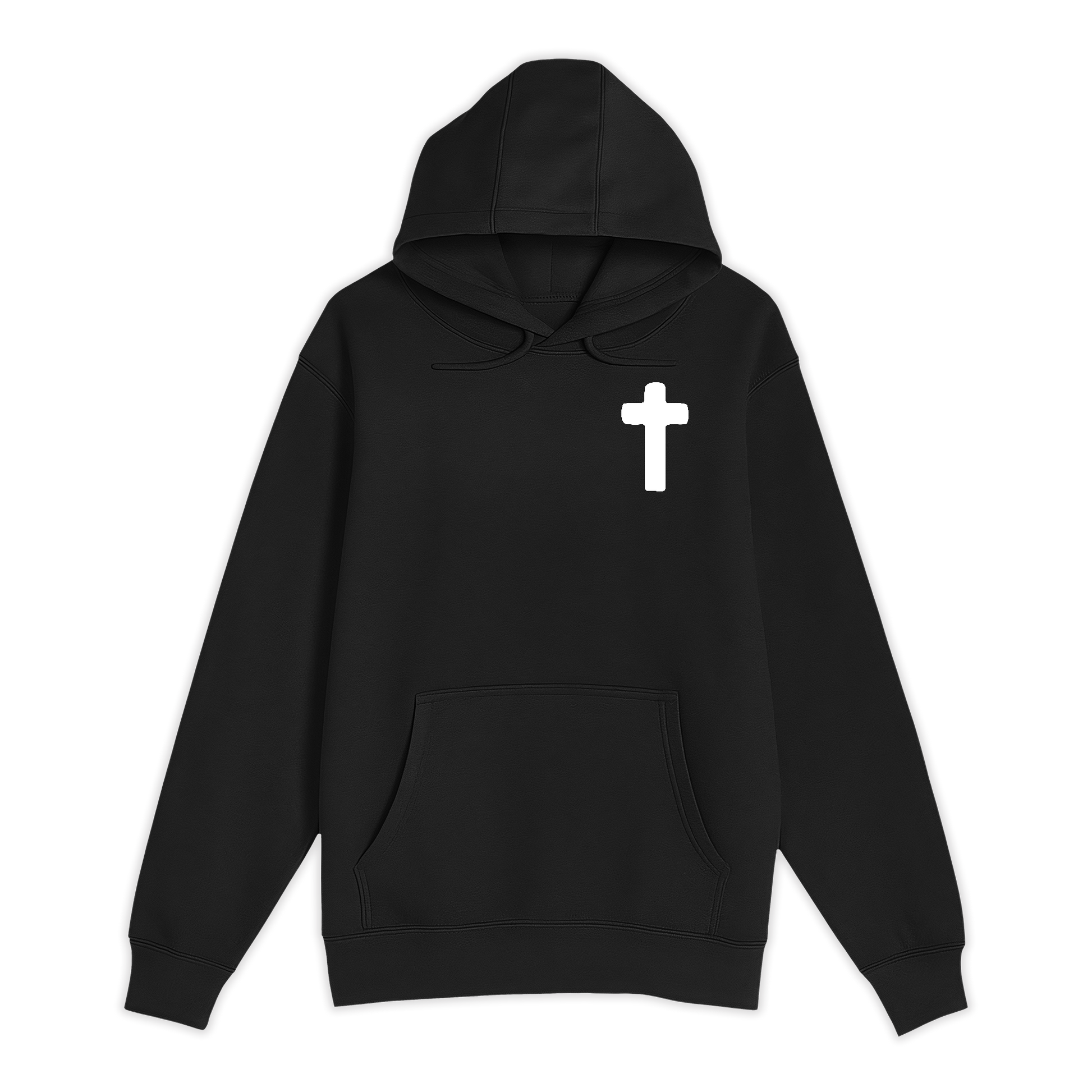 Unisex Small Black Pullover Hooded Sweatshirt