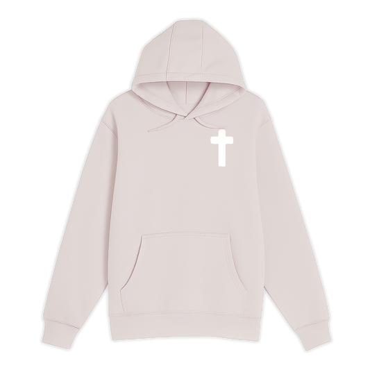 Unisex Small Light Pink Pullover Hooded Sweatshirt