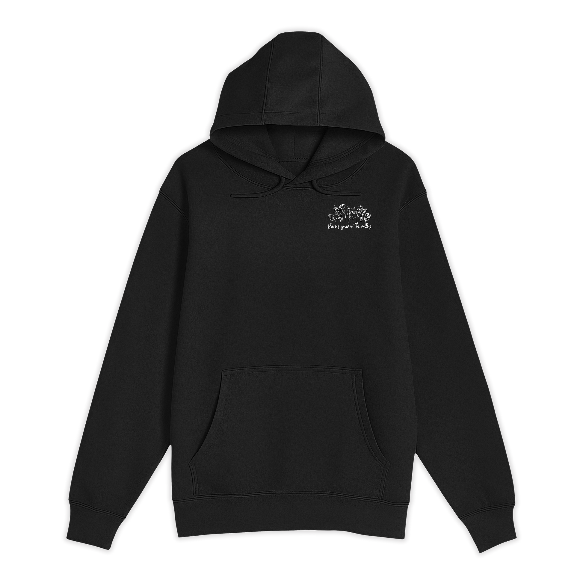 Unisex Small Black Pullover Hooded Sweatshirt