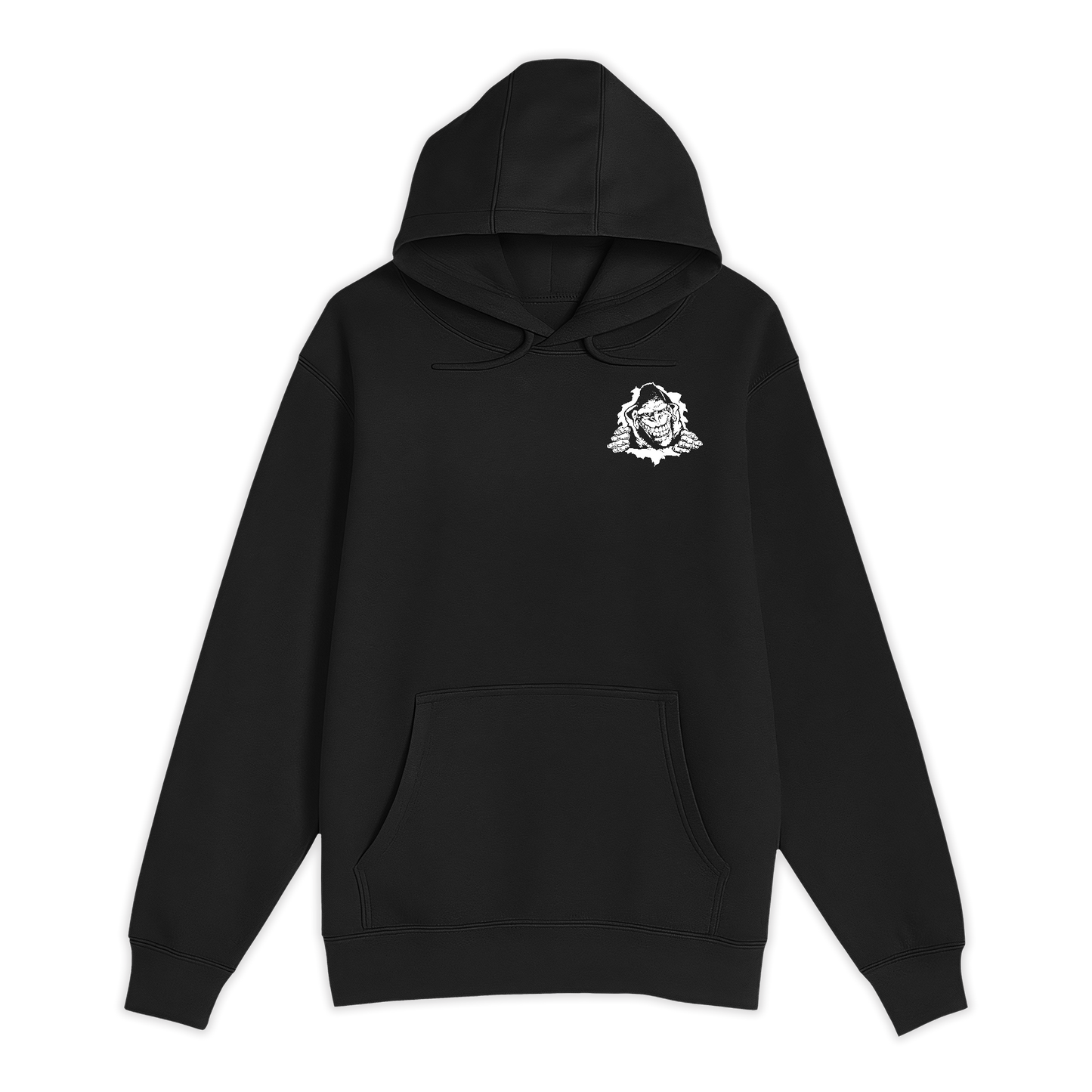 Unisex Small Black Pullover Hooded Sweatshirt