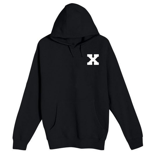 Unisex Small Black Pullover Hooded Sweatshirt