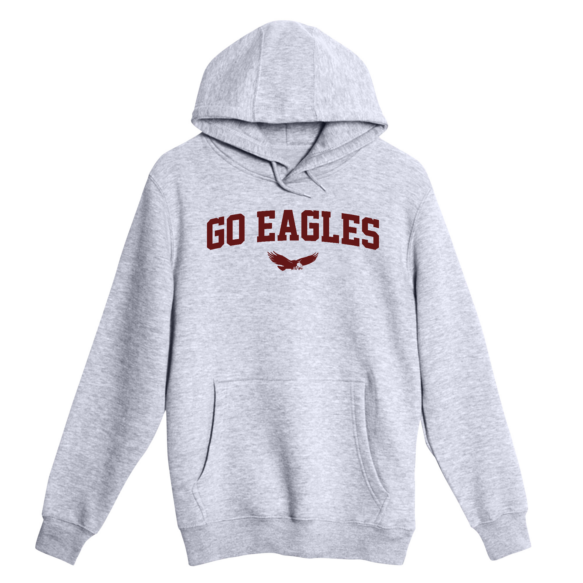 Unisex Small Heather Gray Pullover Hooded Sweatshirt