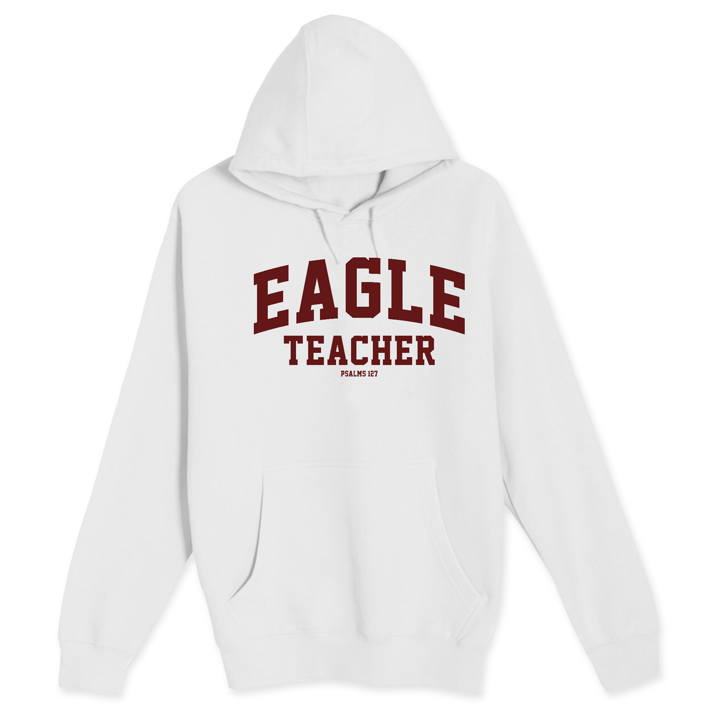 Unisex Small White Pullover Hooded Sweatshirt