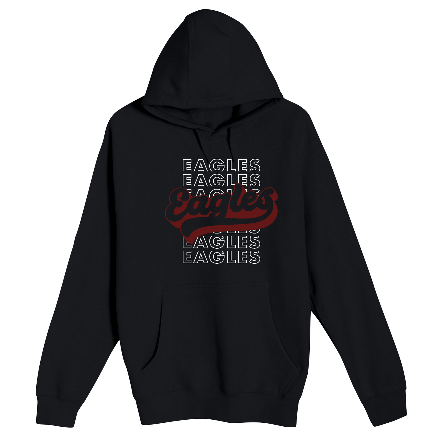 Unisex Small Black Pullover Hooded Sweatshirt