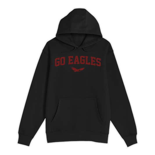 Unisex Small Black Pullover Hooded Sweatshirt
