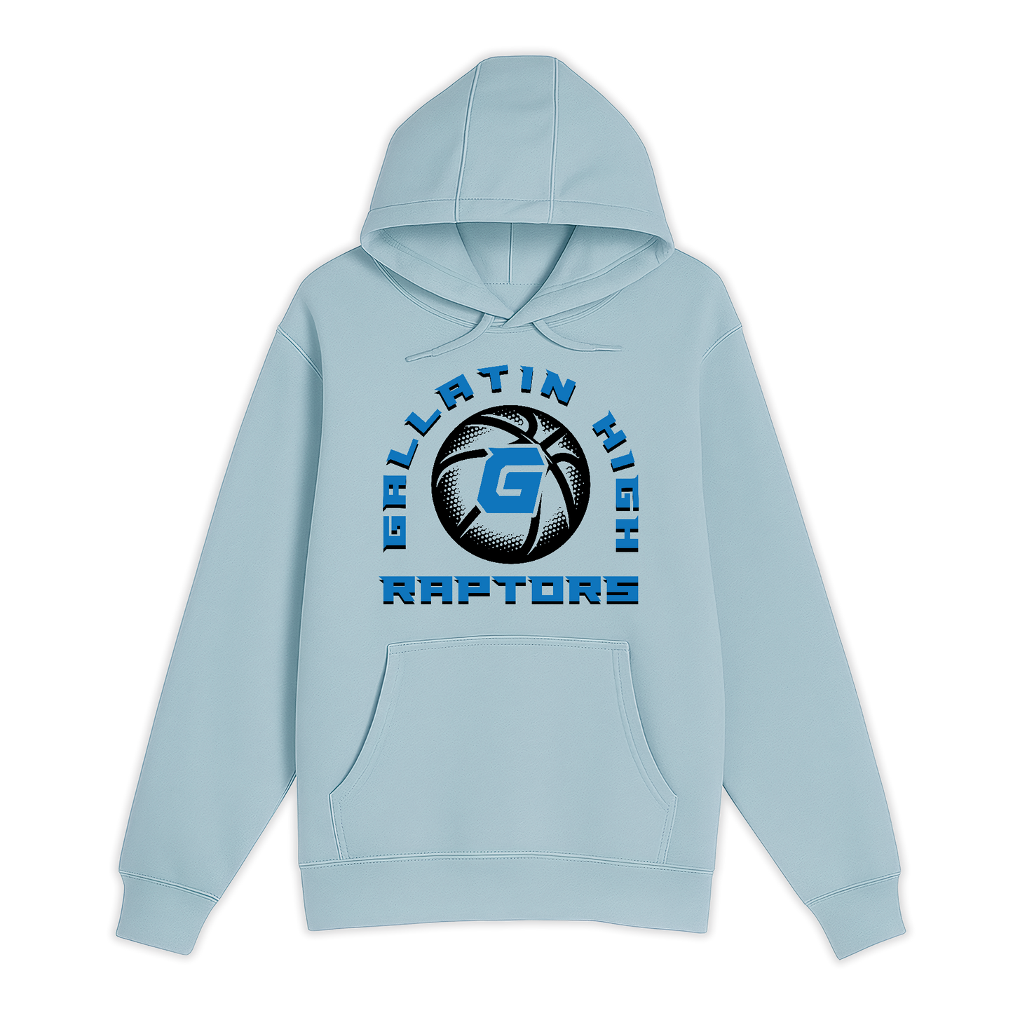 Unisex Small Blue Mist Pullover Hooded Sweatshirt