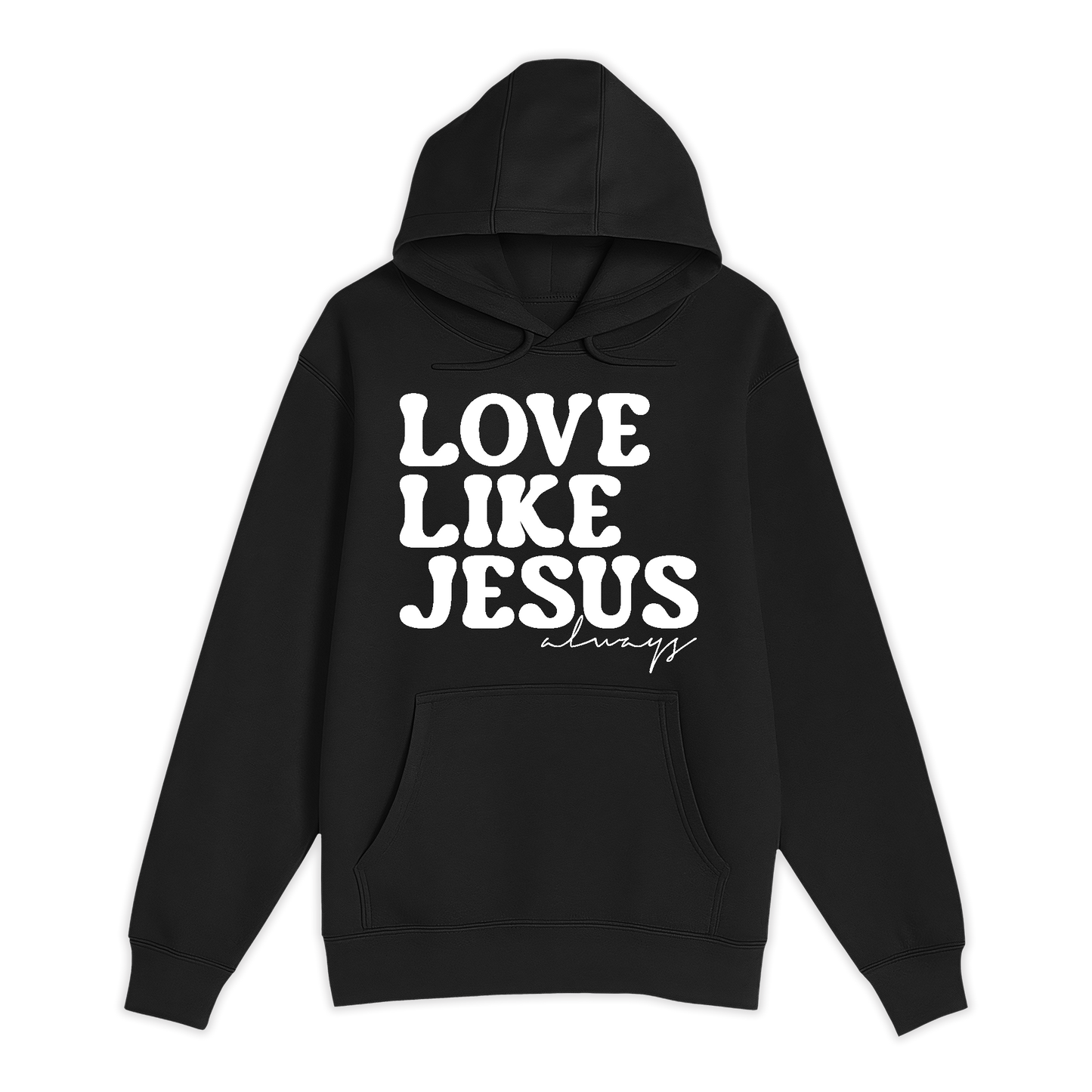 Unisex Small Black Pullover Hooded Sweatshirt