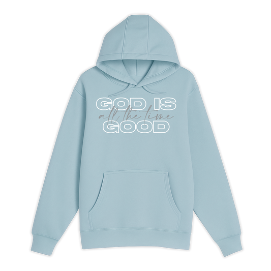 Unisex Small Blue Mist Pullover Hooded Sweatshirt