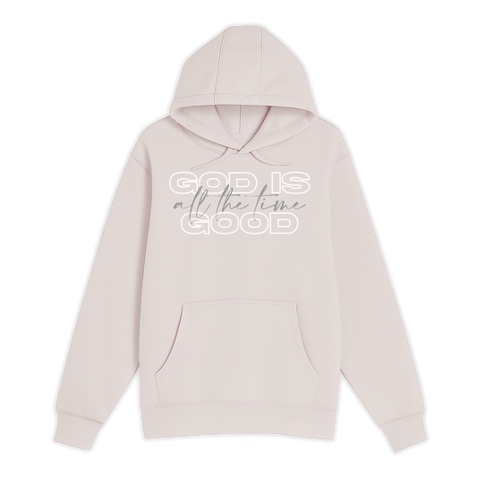 Unisex Small Light Pink Pullover Hooded Sweatshirt