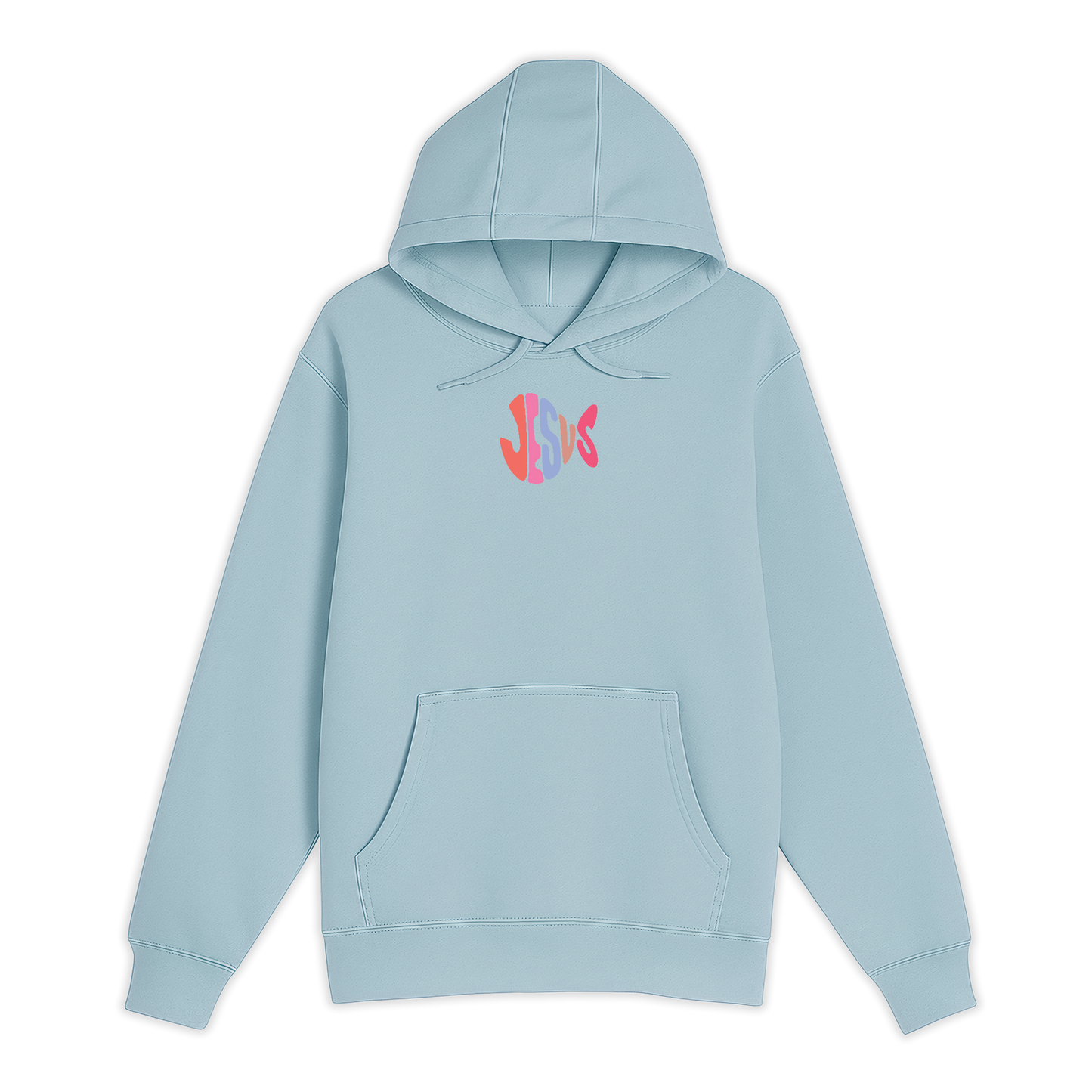 Unisex Small Blue Mist Pullover Hooded Sweatshirt