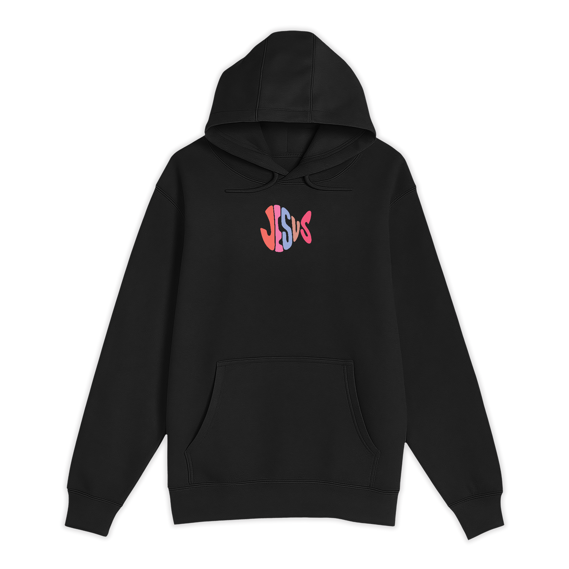 Unisex Small Black Pullover Hooded Sweatshirt
