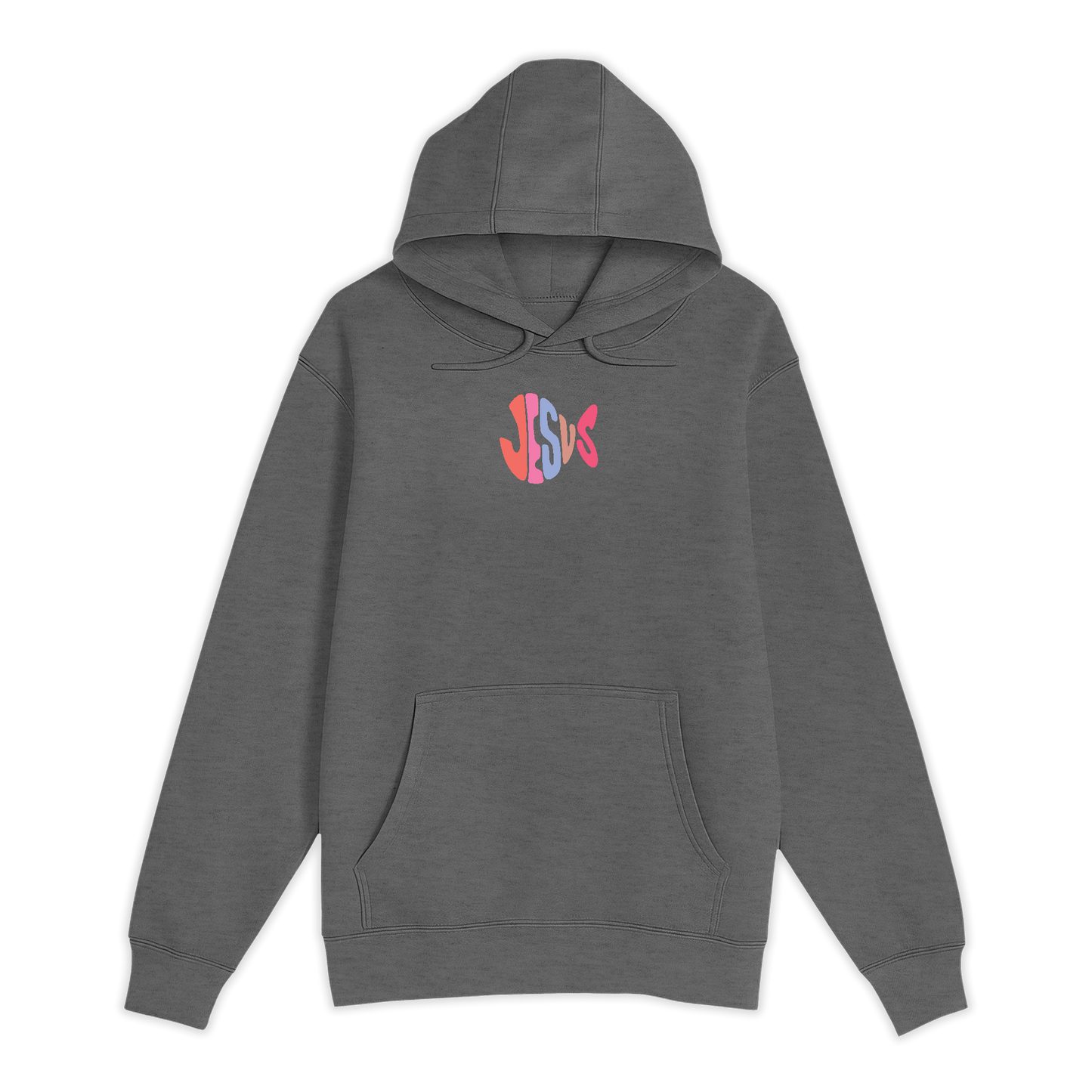 Unisex Small Charcoal Heather Pullover Hooded Sweatshirt