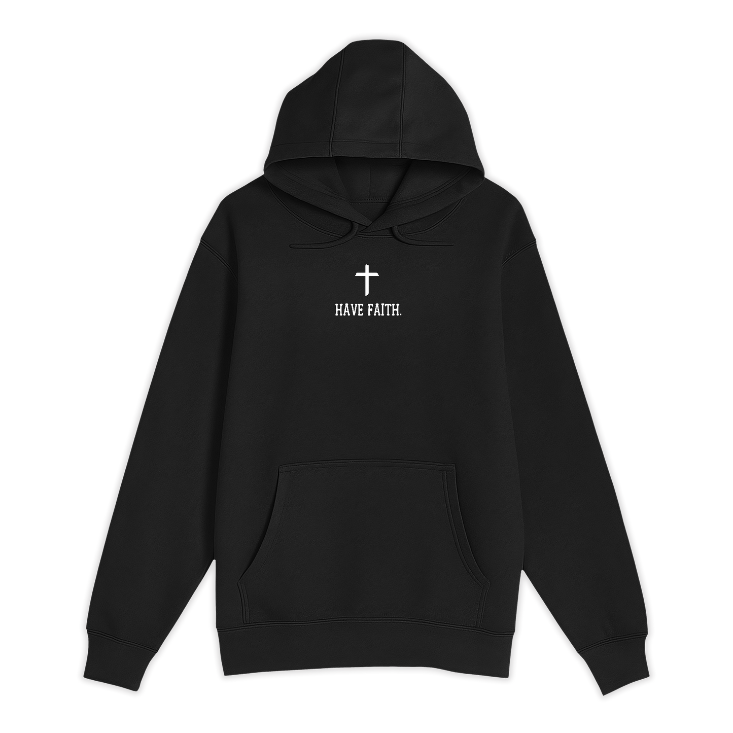 Unisex Small Black Pullover Hooded Sweatshirt